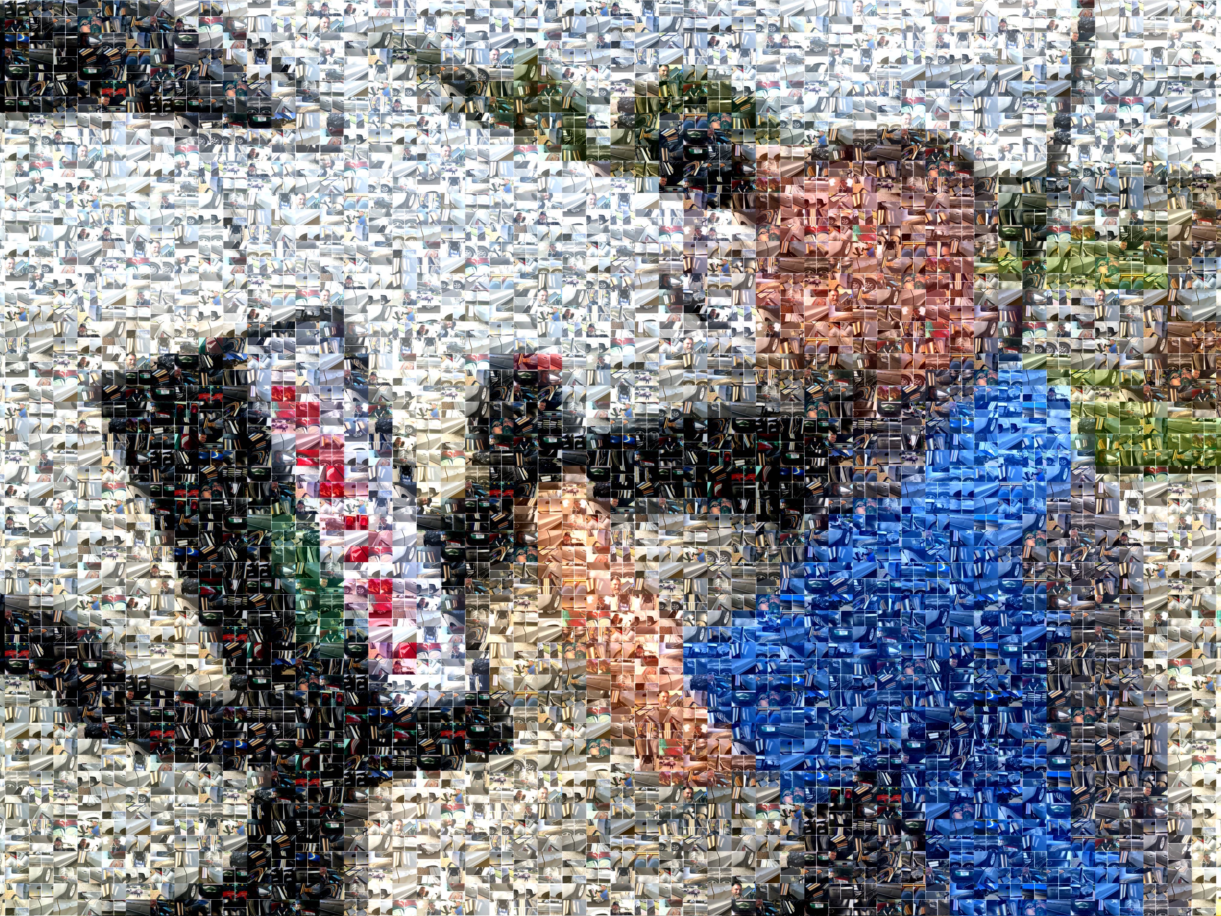 Mosaic Hundreds Of Dent Repairs To Make One Photo