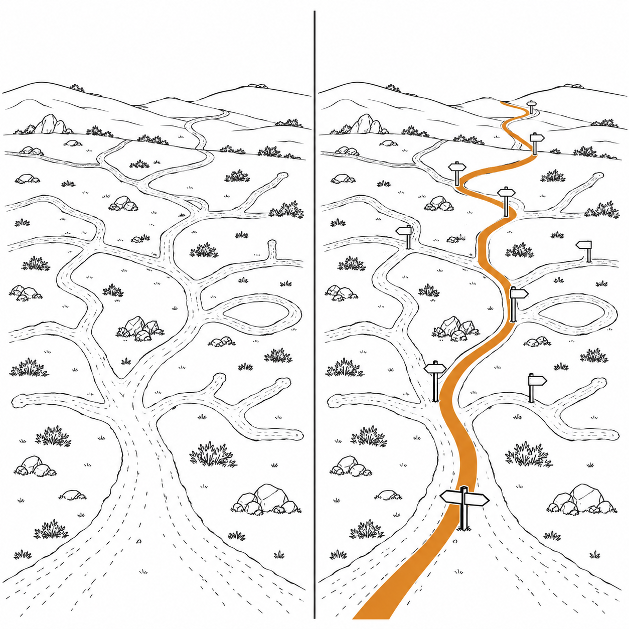 Learning on dirt roads, and the alternative.